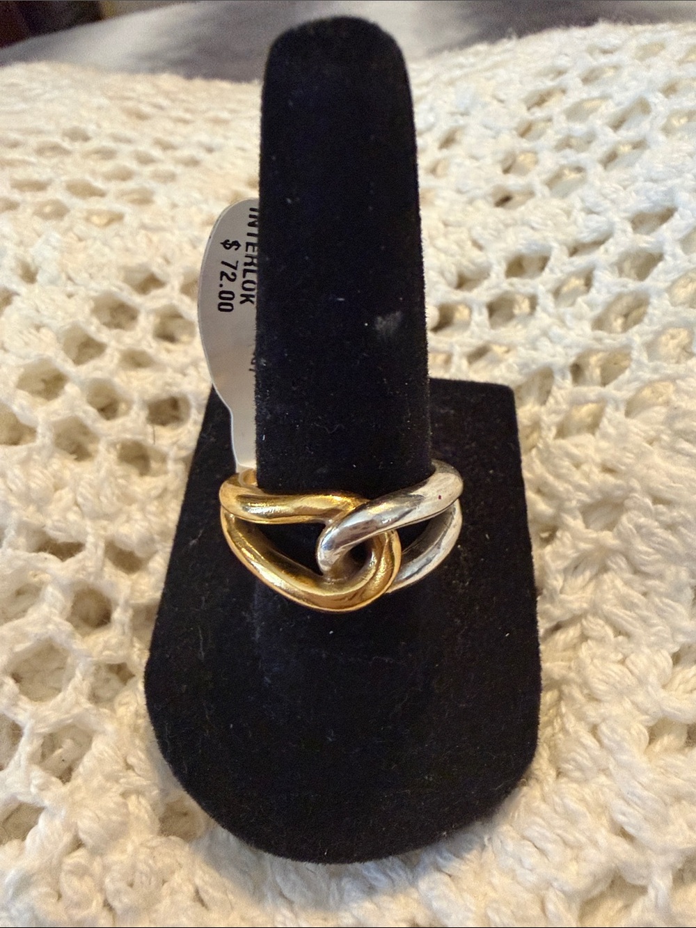 Brighton Two-Tone Intertwined Knot Ring - Gold & Silver
